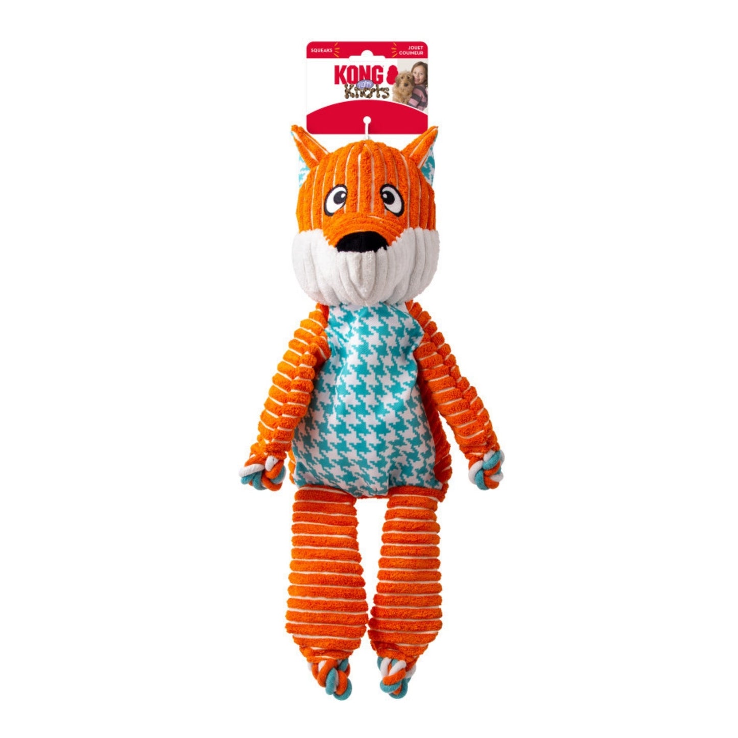 KONG Floppy Knots Dog Toy Fox, X-Large