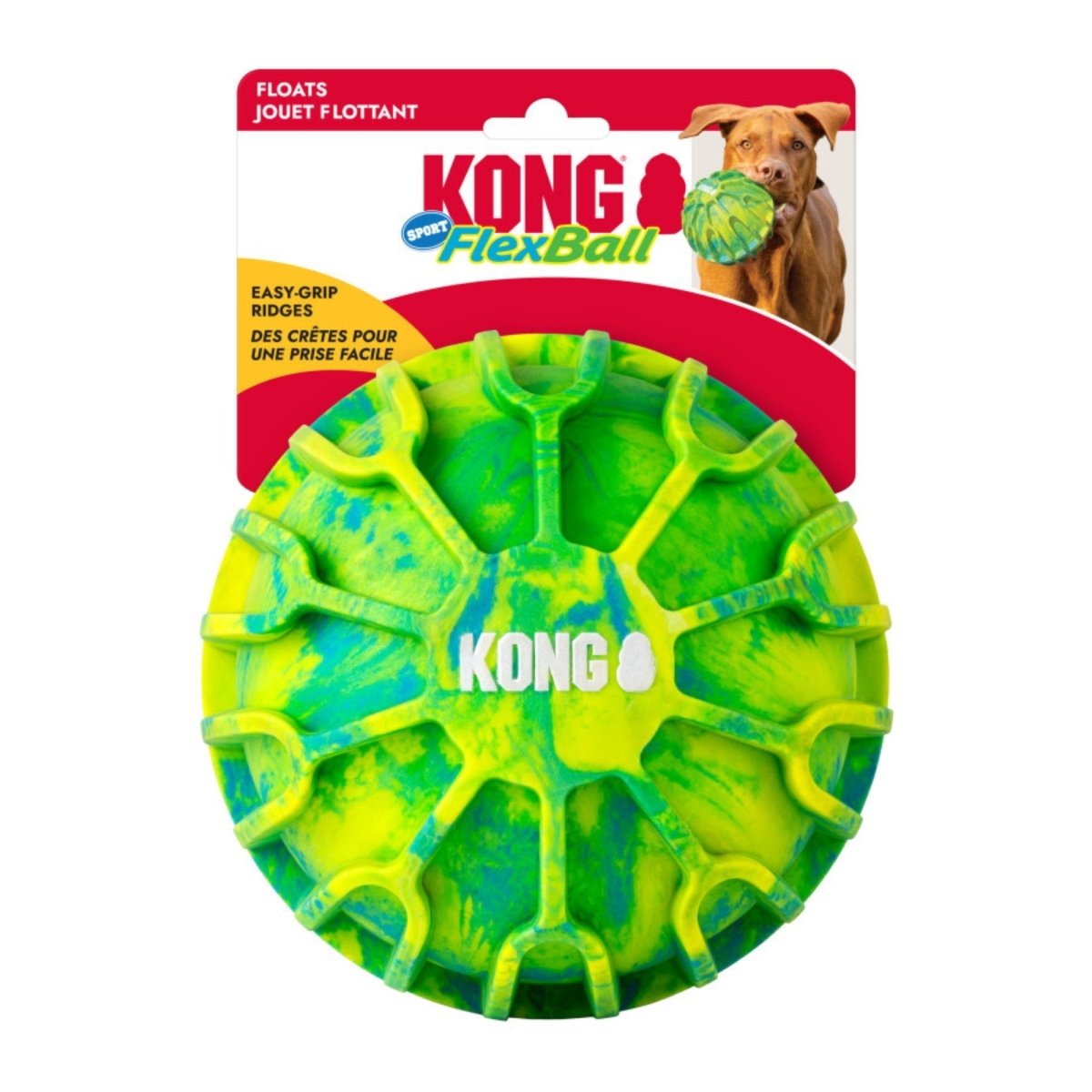 KONG FlexBall Sport Ball Dog Toy – XL | Fetch, Bounce & Water Play - Pets Perfect