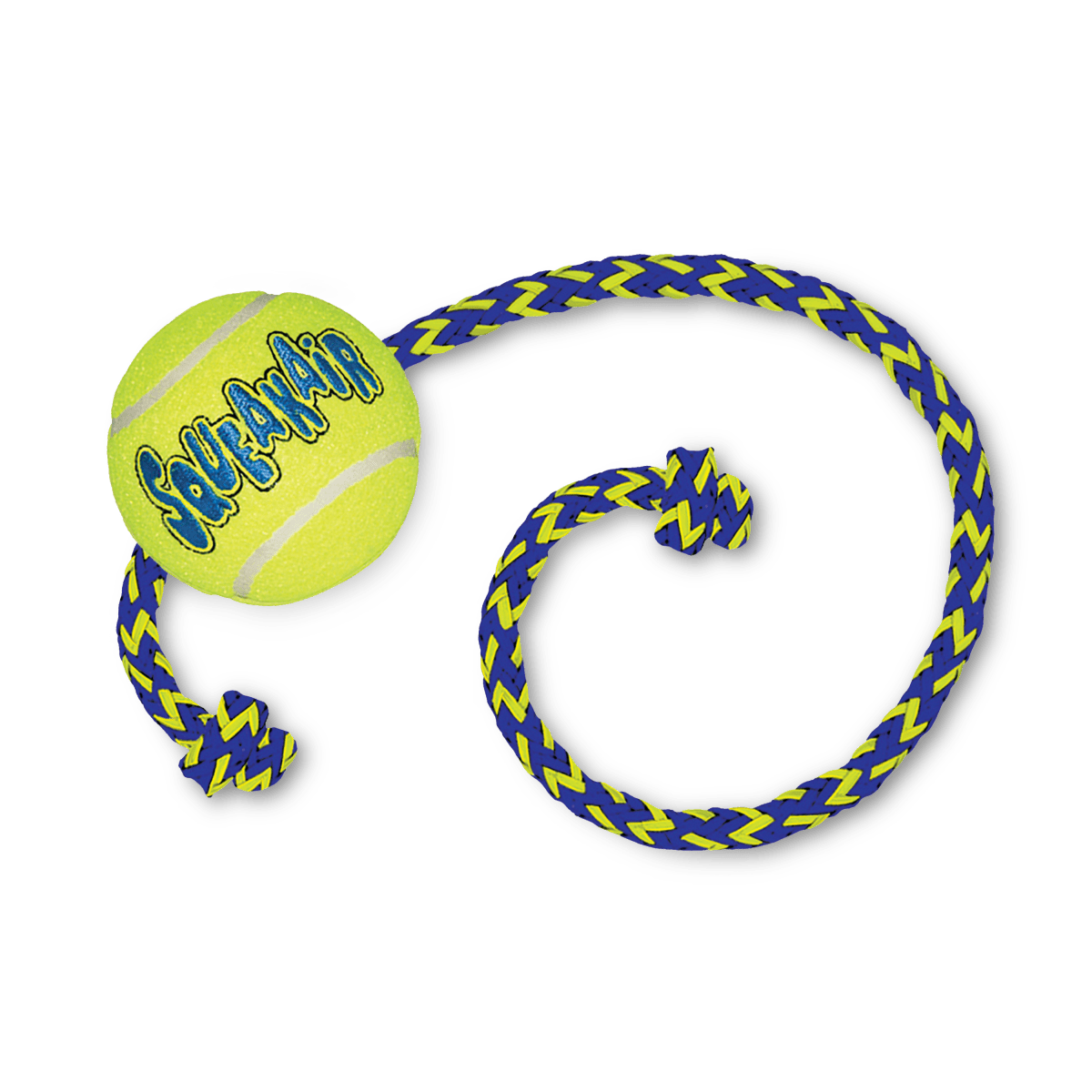 KONG Air Dog Squeaker Tennis Ball With Rope Dog Toy 1ea/MD - Pets Perfect