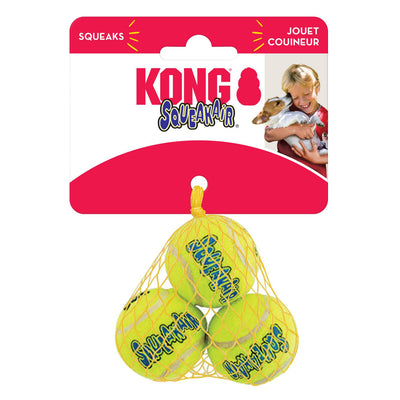 KONG Air Dog Squeaker Tennis Ball Dog Toy 3-Count, X-Small
