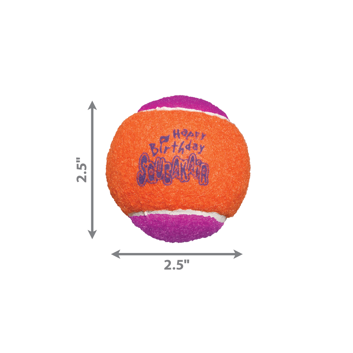 KONG Air Dog Squeaker Dog Toy Birthday Balls Assorted 1ea/3 pk, MD - Pets Perfect