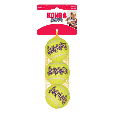 KONG Air Dog Squeaker Tennis Ball Dog Toy 3-Count, Medium