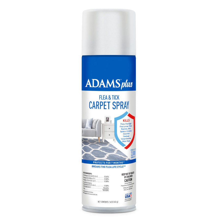 Adams Plus Flea Tick Carpet Spray, For Indoor Use 16 oz