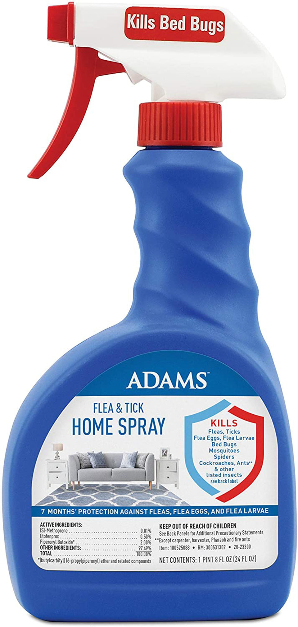 Adams Flea Tick Home Spray 24 oz