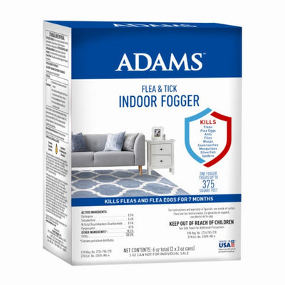 Adams Flea & Tick Indoor Fogger 2 ct Clear 3 oz. Cans