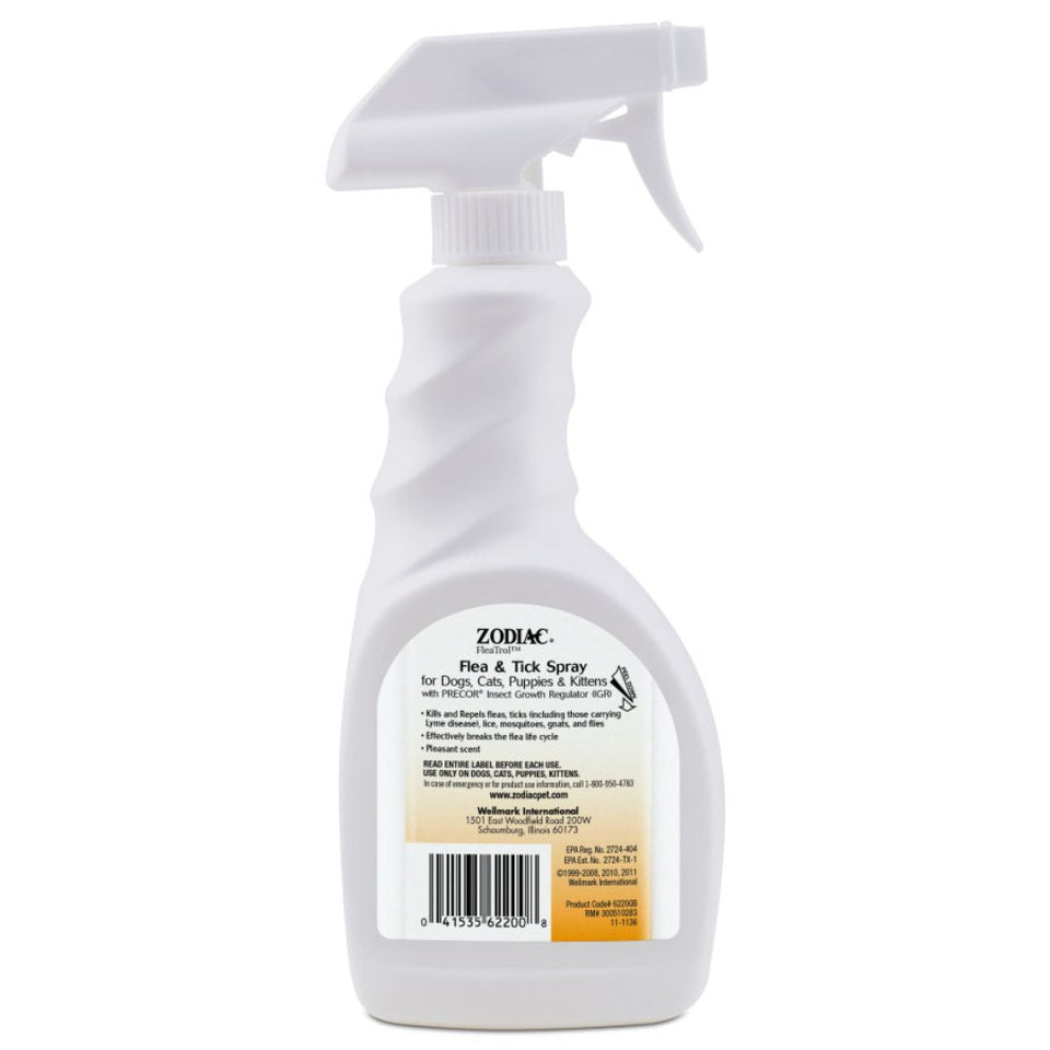 Zodiac Flea Tick Spray for Dogs, Cats, Puppies Kittens 1ea/16 fl oz