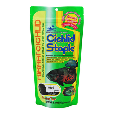 Hikari USA Cichlid Staple Pellets Fish Food 1ea/8.8 oz, Mini