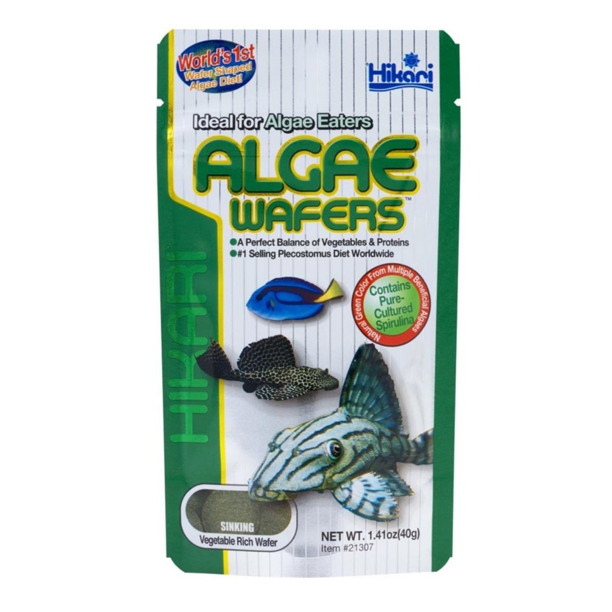Hikari USA Algae Wafers Rapidly Sinking Wafer Fish Food 1ea/1.41 oz - Pets Perfect
