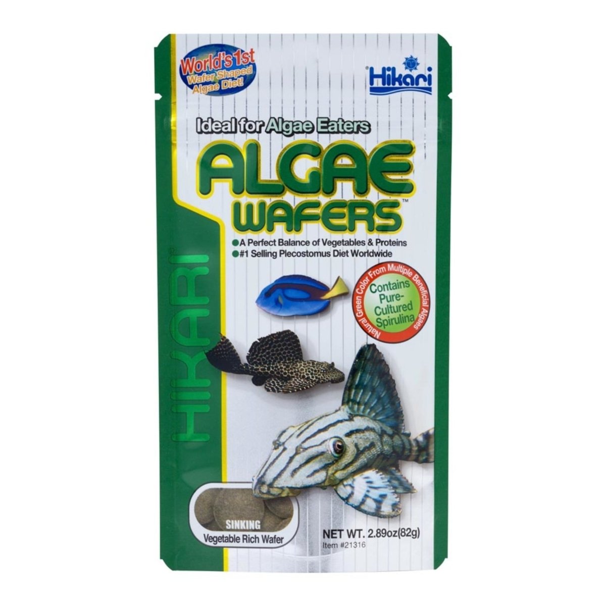 Hikari USA Algae Wafers Rapidly Sinking Wafer Fish Food 1ea/2.89 oz - Pets Perfect