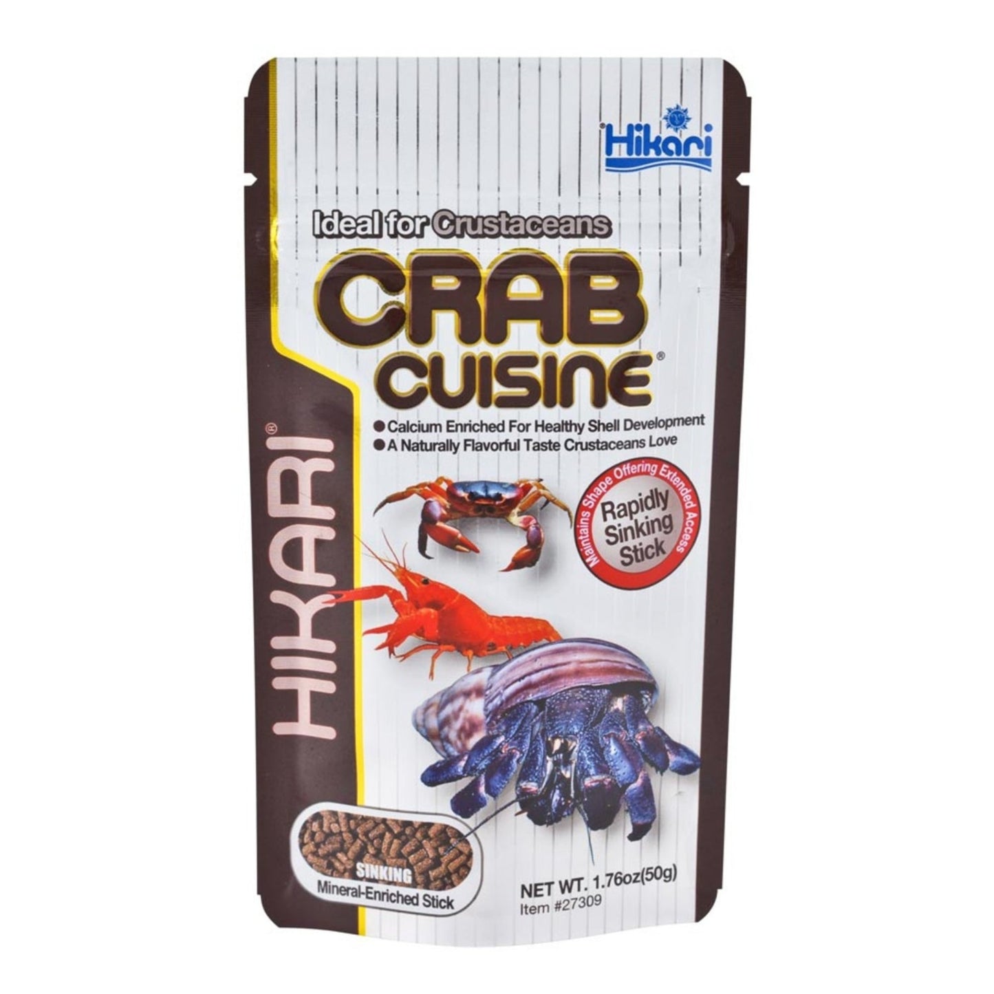 Hikari Crab Cuisine Sinking Hard Sticks for Crustaceans, 1.76 oz