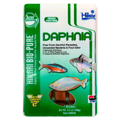 Hikari USA Daphnia Frozen Fish Food, 3.5 oz, 40 ct