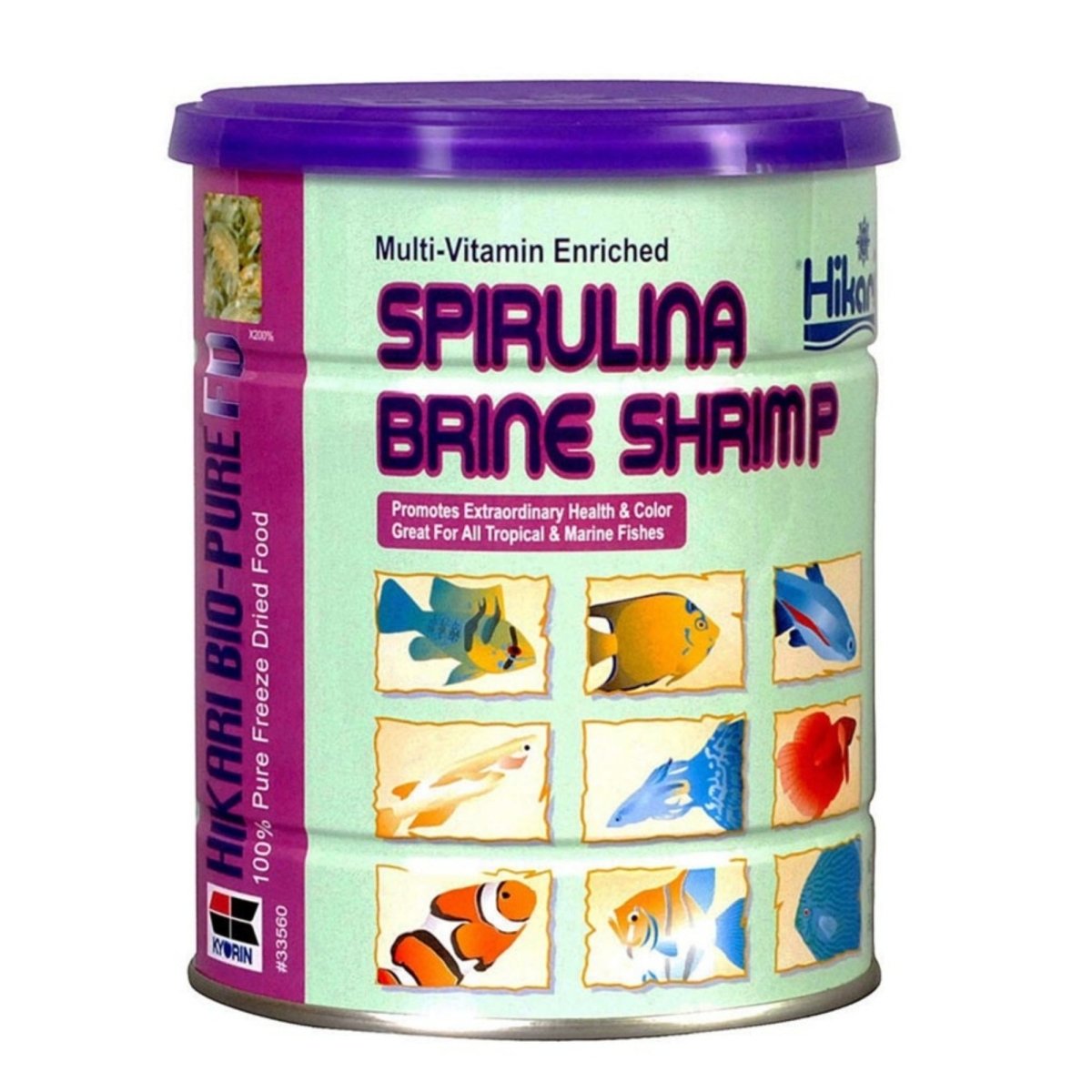 Hikari USA BioPure Spirulina Brine Shrimp Freeze Dried Fish Food 1ea/1.76 oz - Pets Perfect