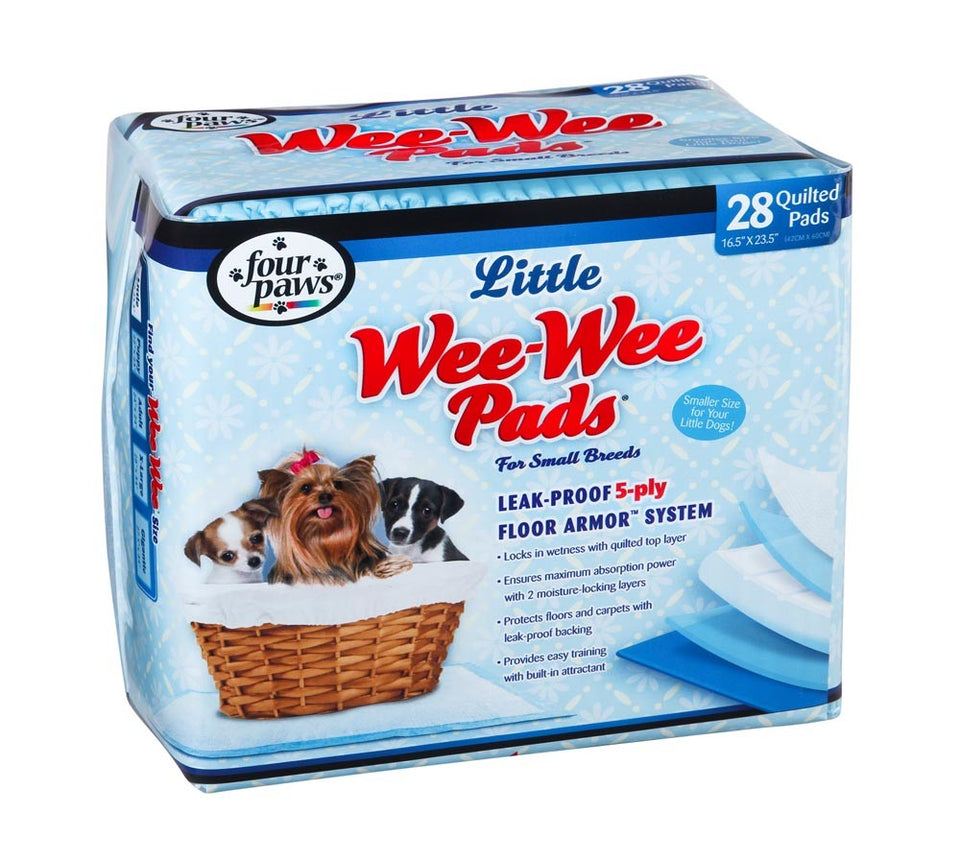 Four Paws WeeWee Superior Performance Little Dog Pee Pads 16.5 in x 23.5 in 28 ct