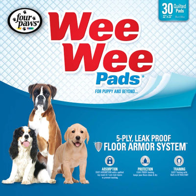 Four Paws WeeWee Superior Performance Dog Pee Pads, 22 in x 23 in 30 ct
