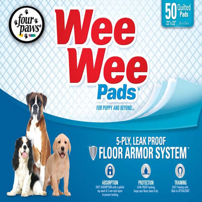 Four Paws WeeWee Superior Performance Dog Pee Pads, 22 in x 23 in 50 ct