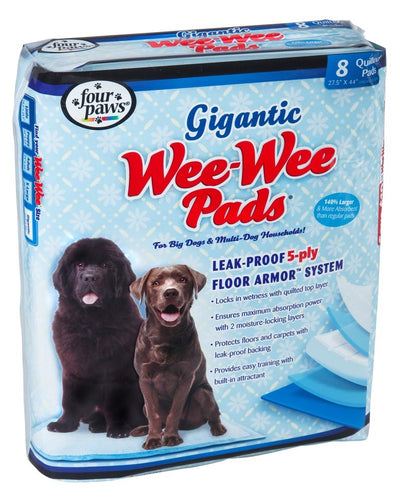 Four Paws WeeWee Superior Performance Gigantic Dog Pee Pads 27.5 in x 44 in 8 ct