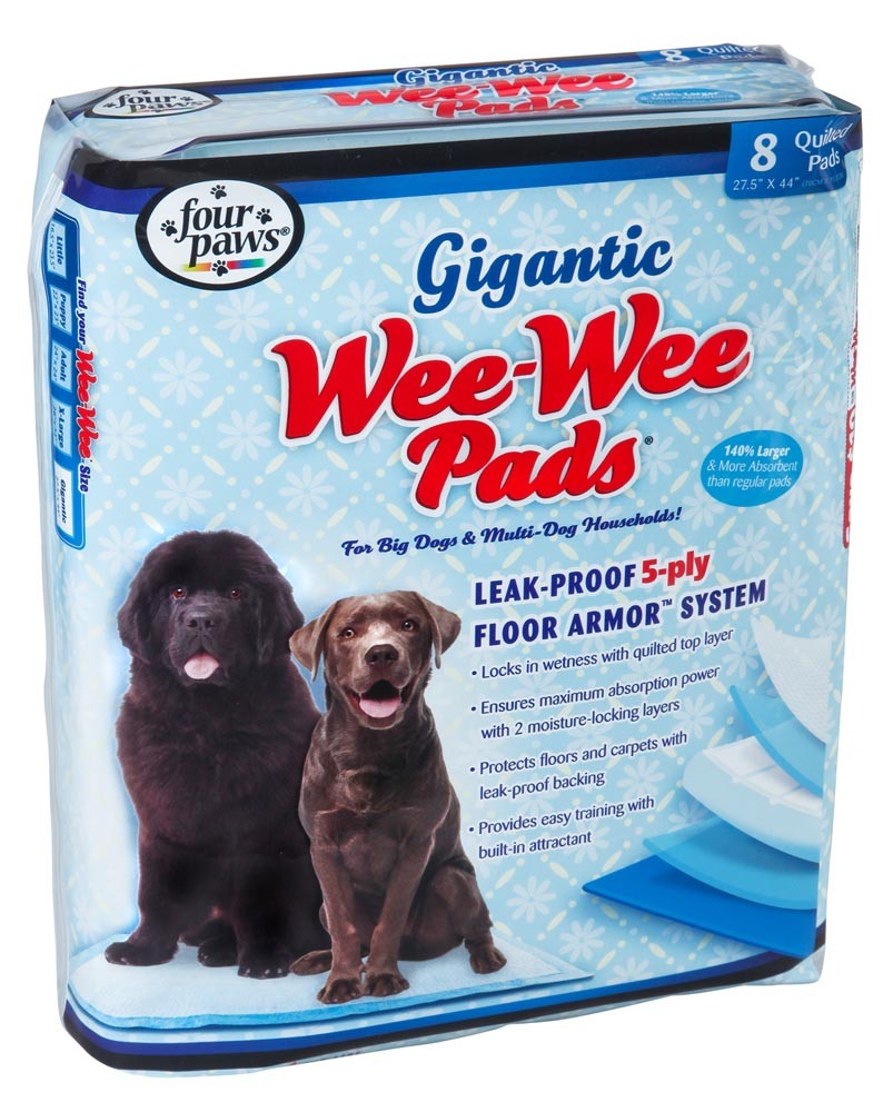 Four Paws WeeWee Superior Performance Gigantic Dog Pee Pads 27.5 in x 44 in 8 ct