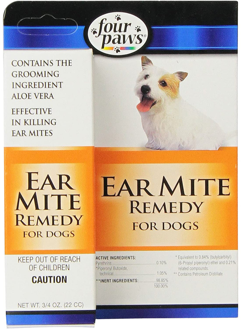 Four Paws Healthy Promise Aloe Ear Mite Treatment For Dogs 0.75 oz