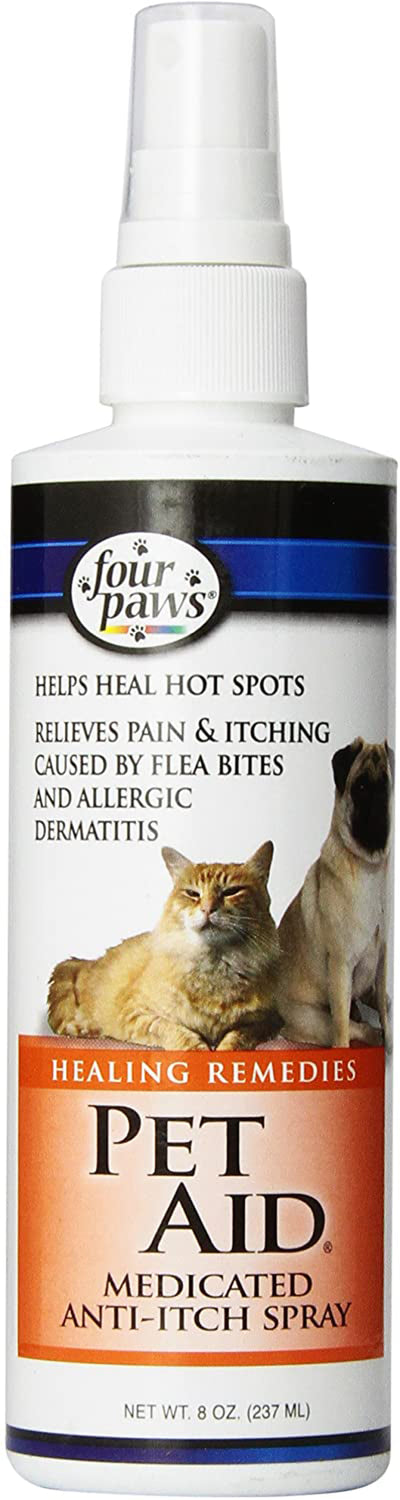 Four Paws Healthy Promise Pet Aid FastActing Anti Itch Spray for Dogs Cats 8 oz 1 ct