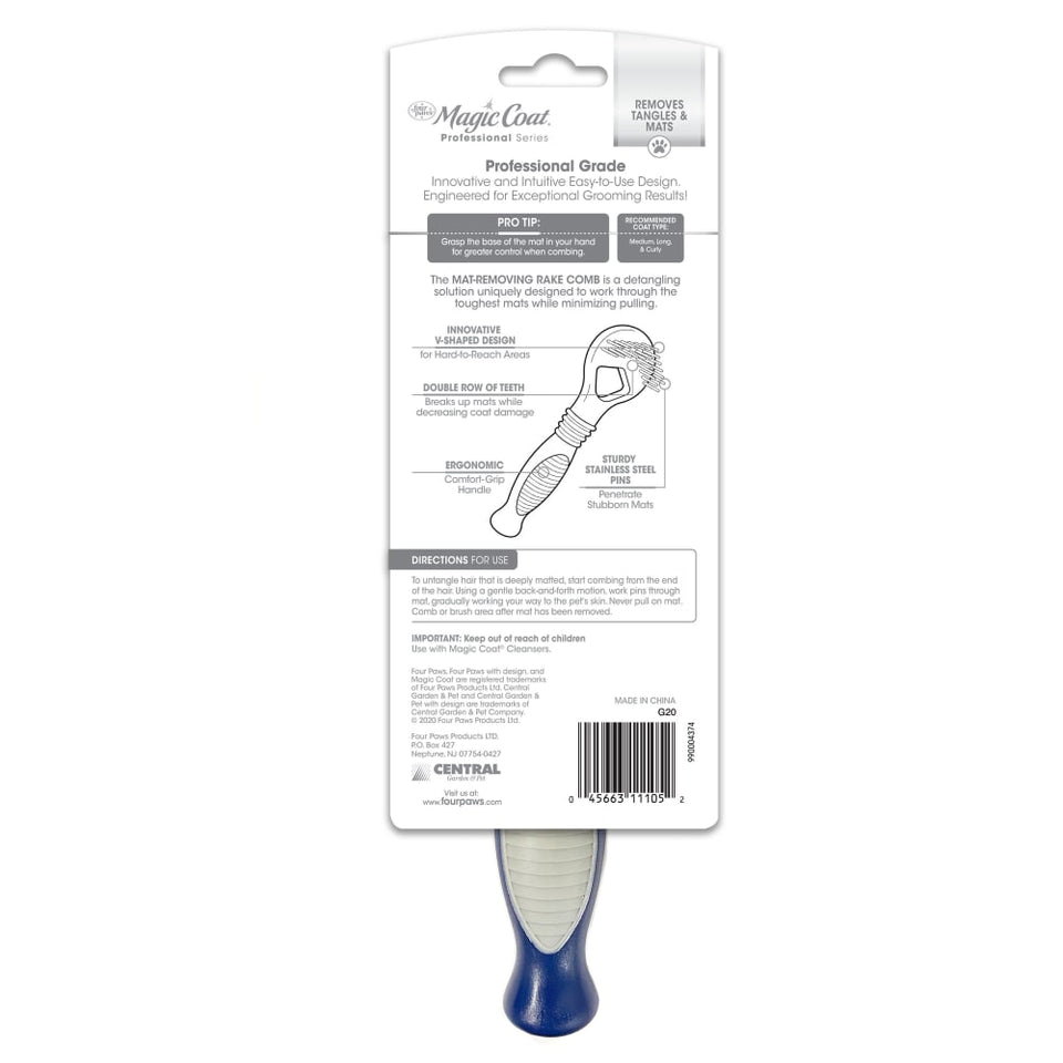 Four Paws Magic Coat Dog Dematting Rake Comb, view 2