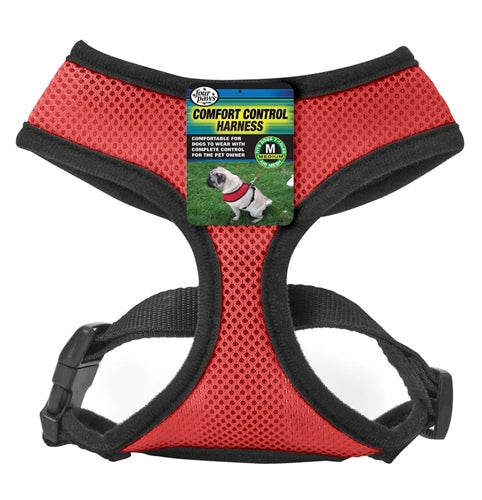 Four Paws Comfort Control Dog Harness For Dogs, Red, Medium 1 ct