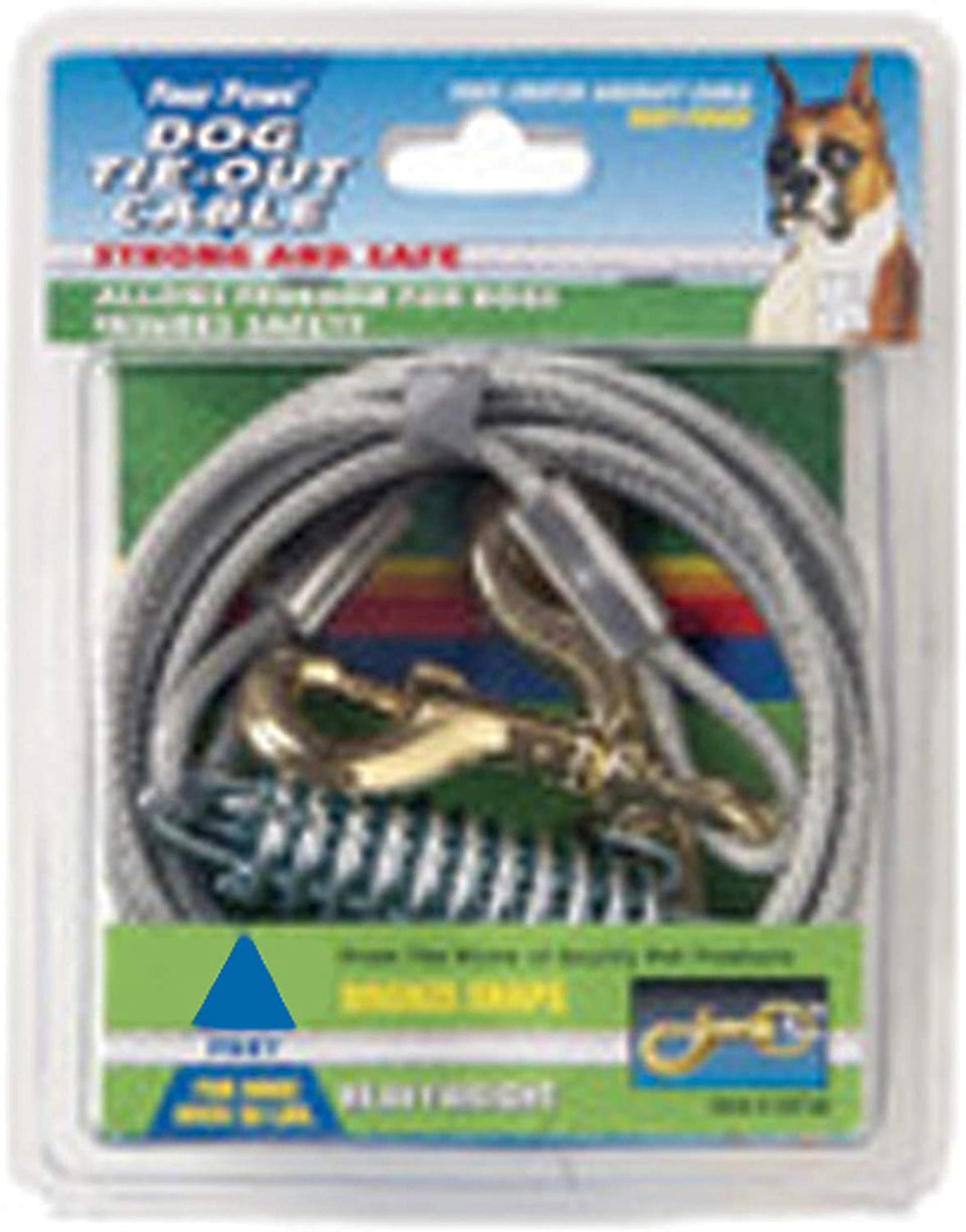 Four Paws Heavy Weight Dog Tie-Out Cable Silver, 30 ft
