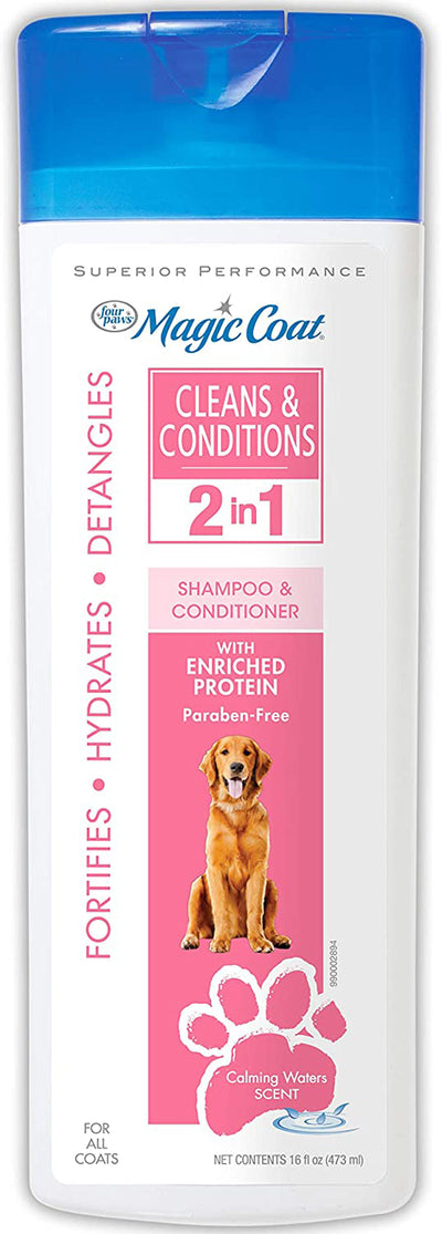 Four Paws Magic Coat Cleans & Conditions Dog 2 in 1 Pet Shampoo and
