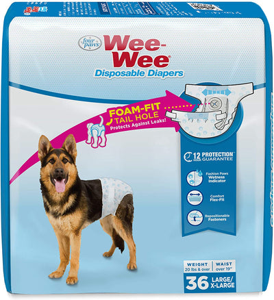 Four Paws WeeWee Disposable Dog Diapers Large 36 ct