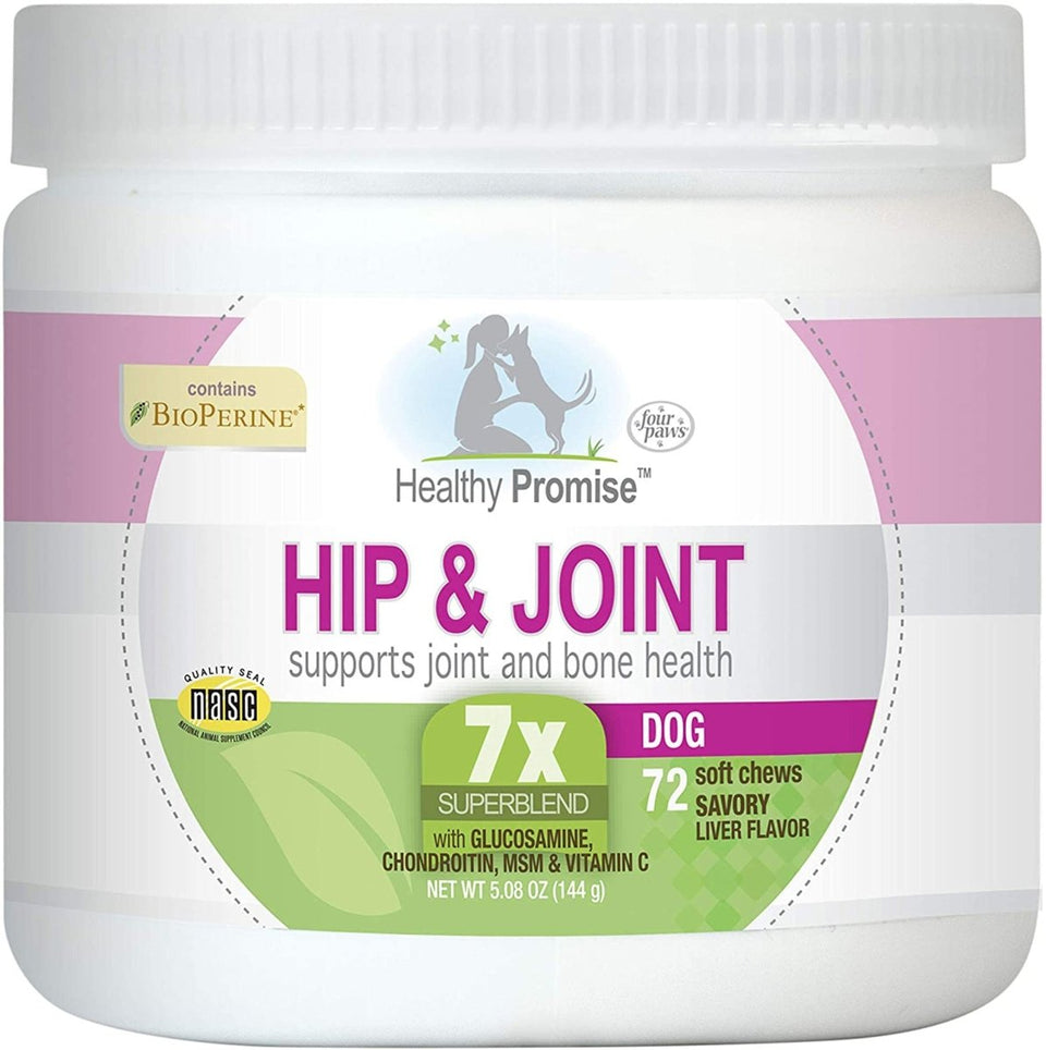 Four Paws Healthy Promise Hip & Joint Soft Dog Chews for Dogs 72 ct