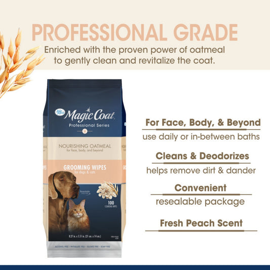 Four Paws Magic Coat Professional Series Grooming Wipes 100ct 1ea (Case of 2)