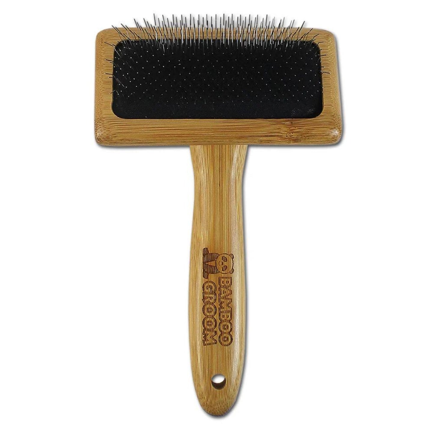 Bamboo Groom Slicker Brush Medium - Pets Perfect