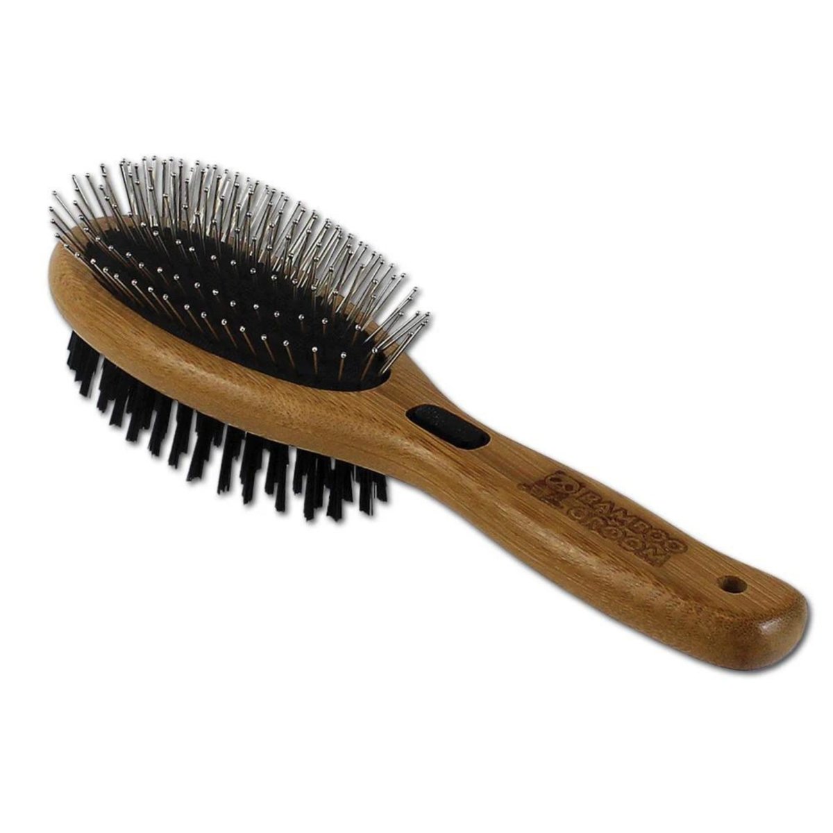 Bamboo Groom Combo Brush with Bristles and Pins Large - Pets Perfect
