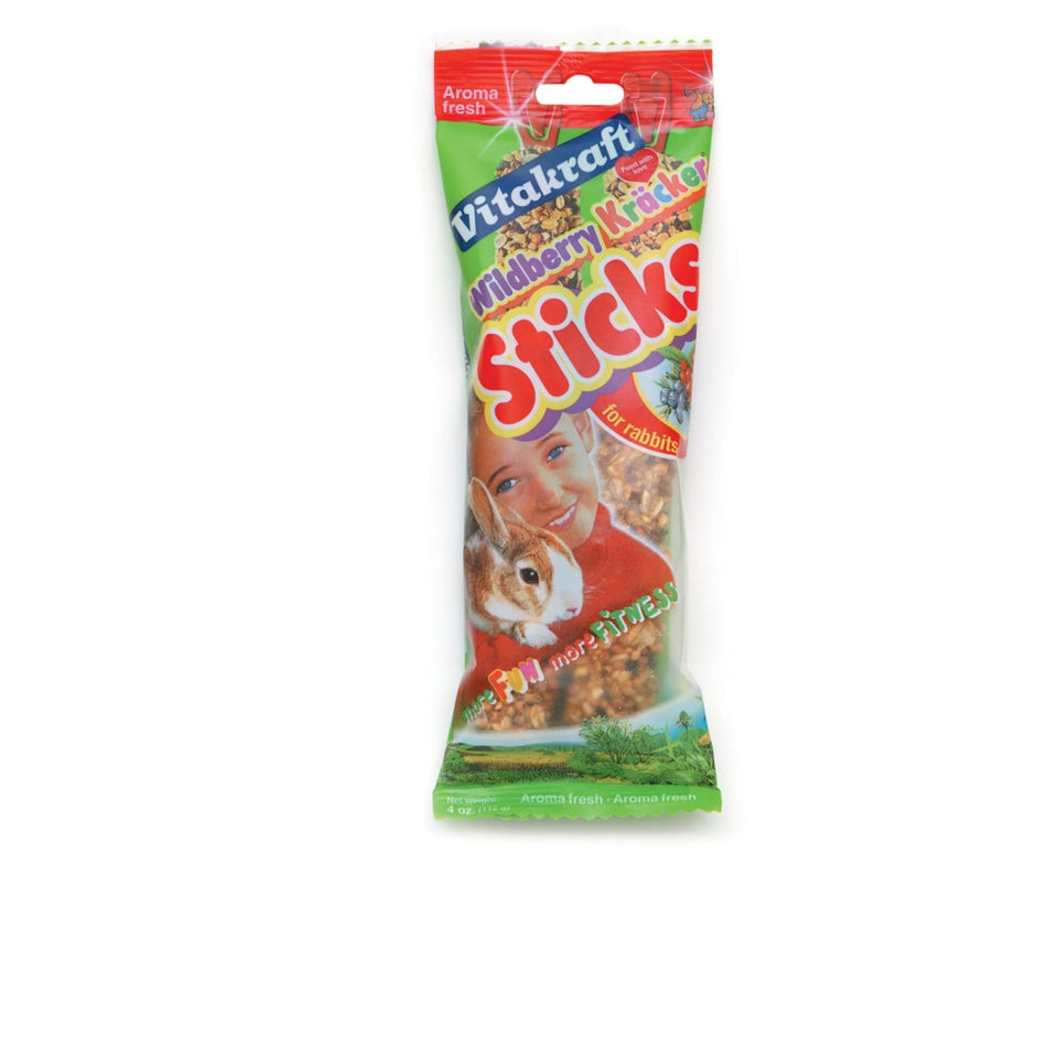 Vitakraft Crunch Sticks Rabbit Treats Whole Grains & Wild Berrie 1ea/4oz., 2 ct