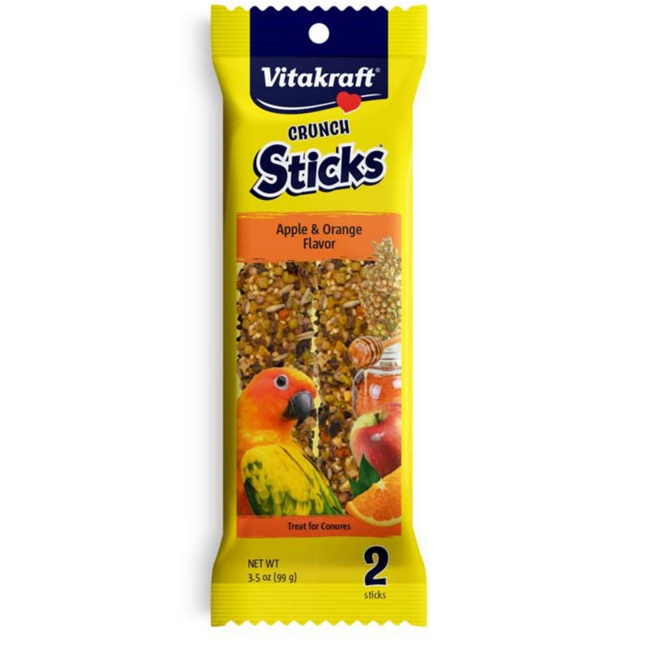Vitakraft Crunch Sticks Apple & Orange Flavor Conure Treat 1ea/3.5oz., 2 ct