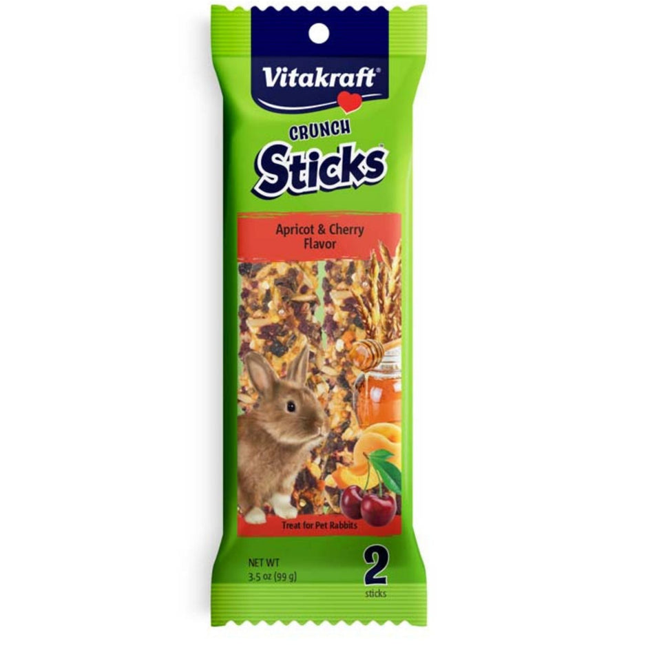 Vitakraft Crunch Sticks Rabbit Treats Apricot & Cherry 1ea/3.5oz., 2 ct