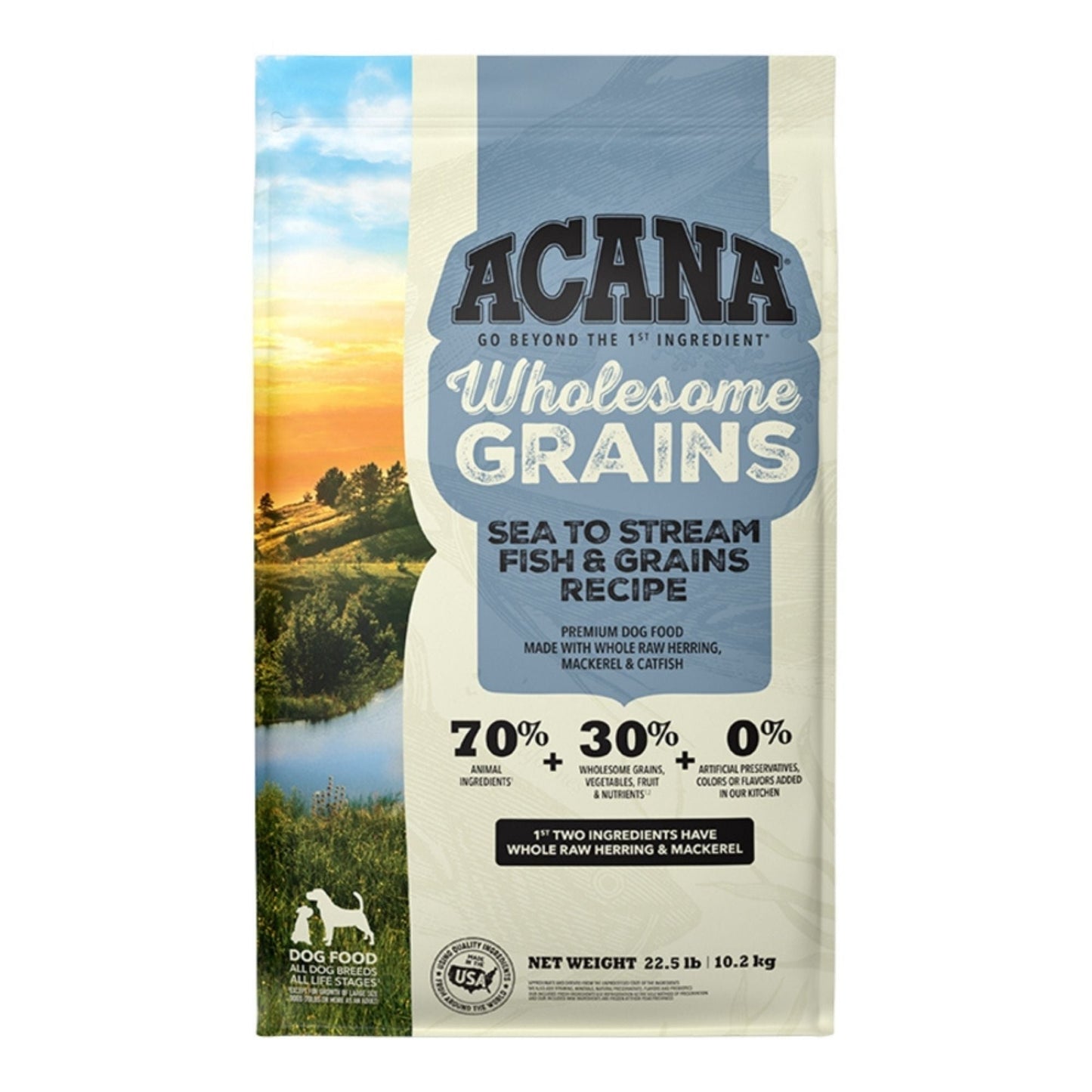 Acana Dog Wholesome Grains Sea To Stream, 22.5 lb