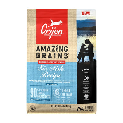 Orijen Dog Amazing Grains Six Fish 4Lbs