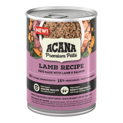Acana Dog Grain-Free Premium Pate Lamb Recipe in Bone Broth 12.8 oz. 12 ct - Pets Perfect