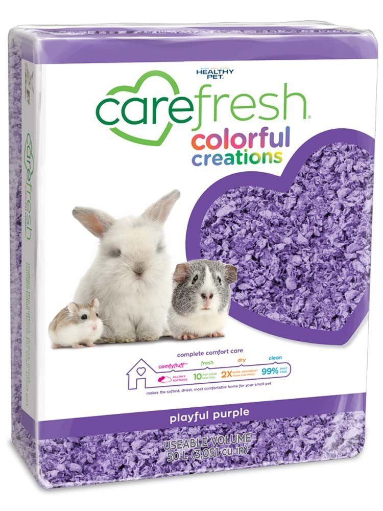 CareFRESH Colorful Creations Small Animal Bedding Playful, Purple 50 Large - Pets Perfect