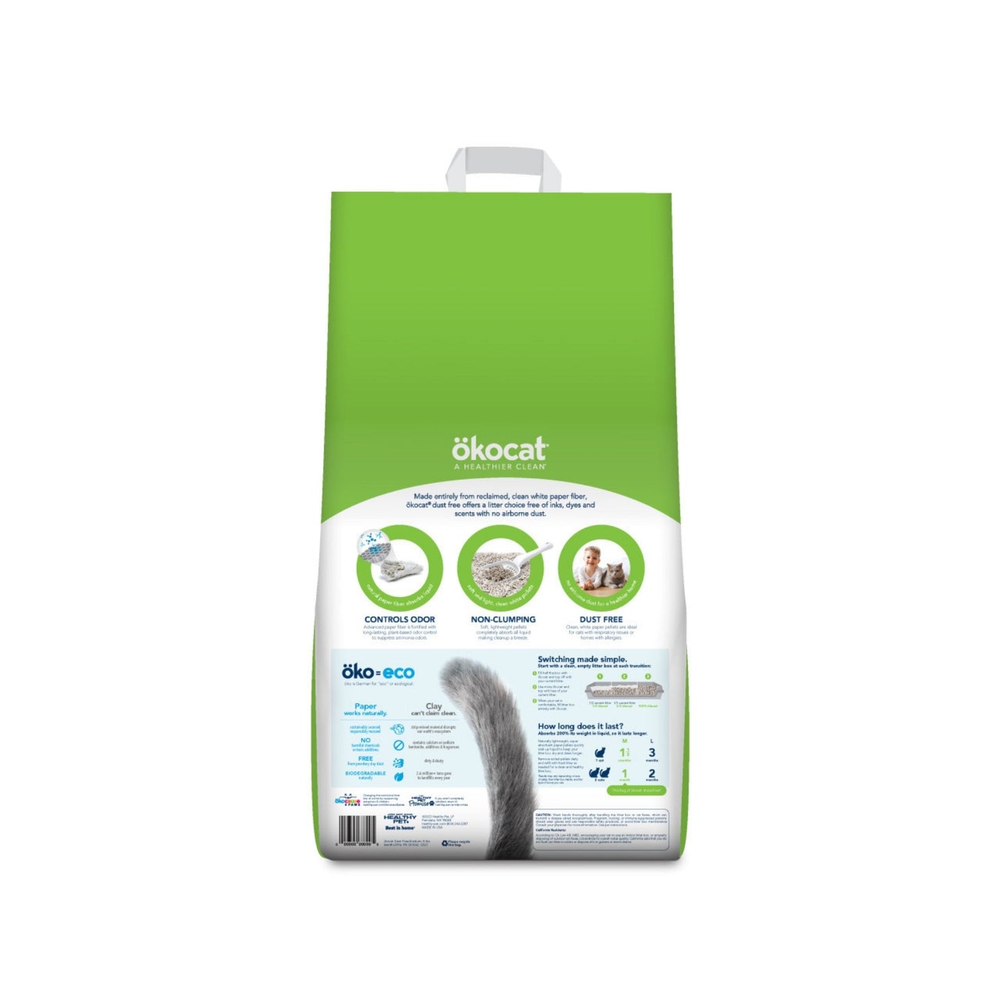Okocat Litter Dust Free Paper Cat Litter 8 lb, view 2