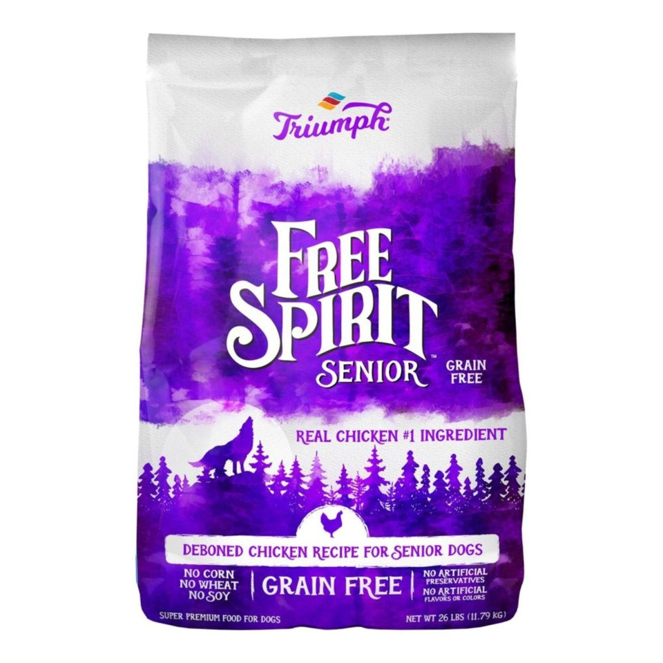 Triumph Free Spirit GF Senior Dry Dog Food, Deboned Chicken, 26 lb