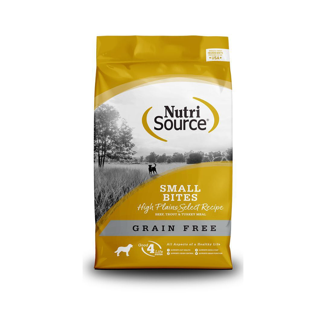 NutriSource Select Recipe Small Bites GF Dry Dog Food High Plains