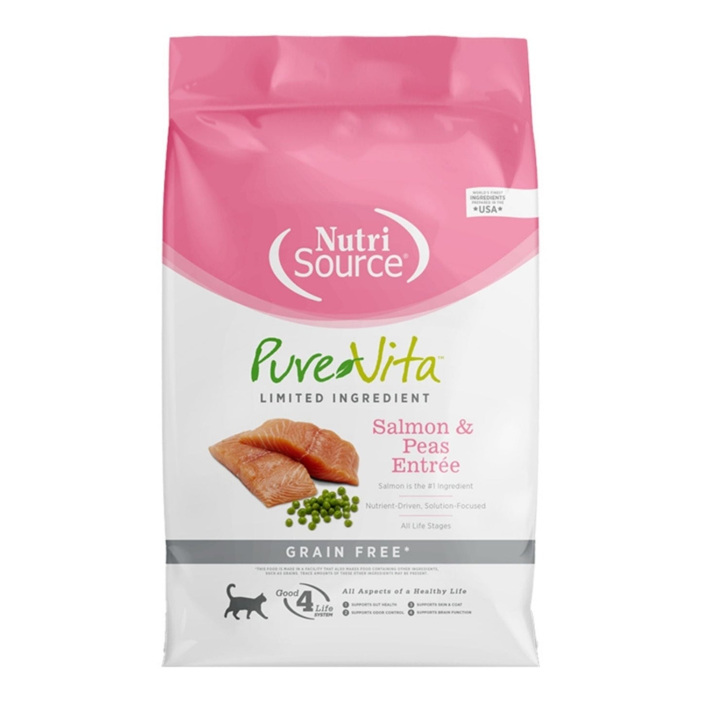 Pure Vita Cat Grain-Free Salmon & Peas, 4 lb