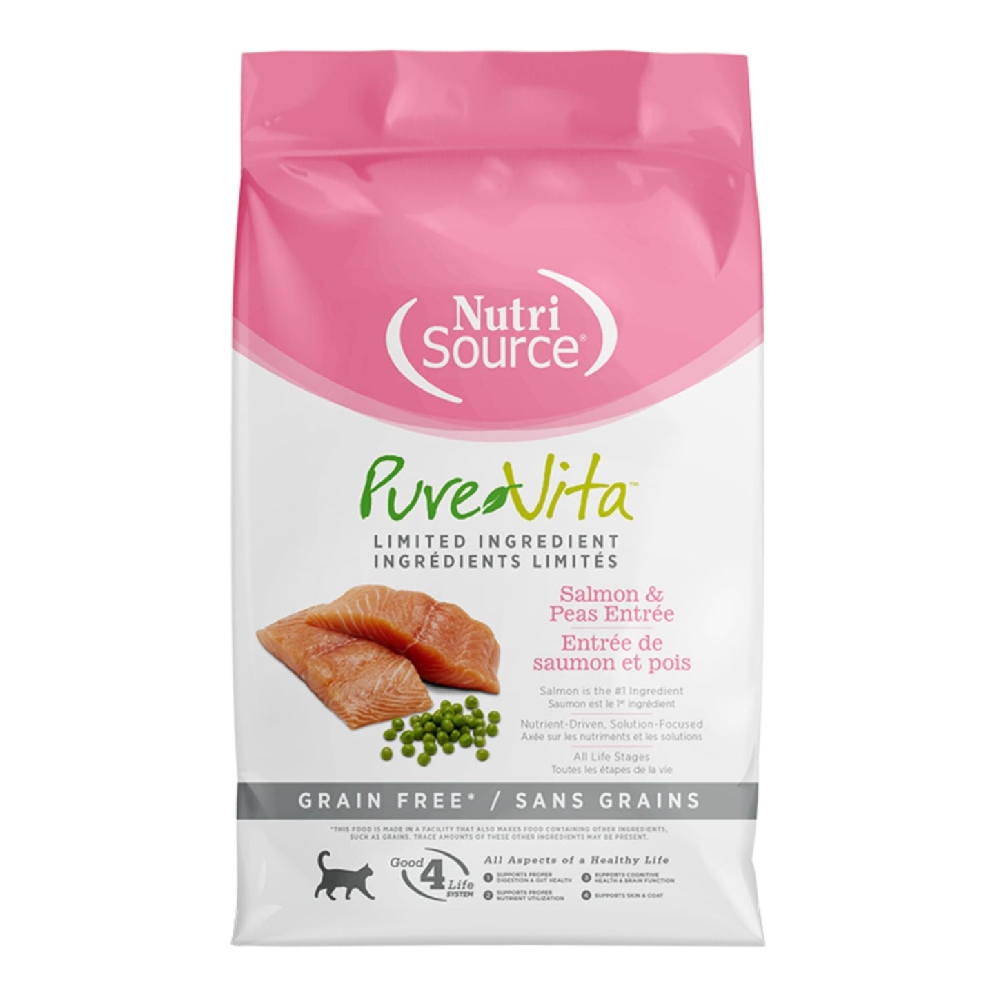 Pure Vita Cat Grain-Free Salmon & Peas, 1.5 lb