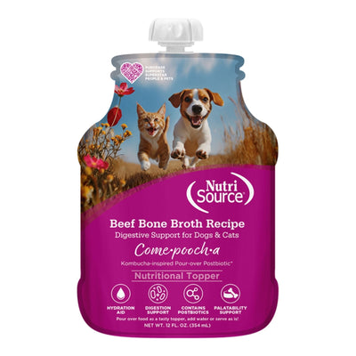 Nutrisource Dog Come -Pooch -A Grain Free Broth Beef 12oz.