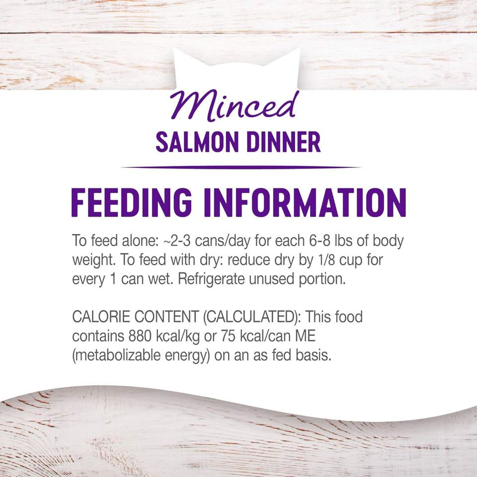 Wellness Complete Health Minced Salmon Wet Cat Food, 3 oz each, Case of 24