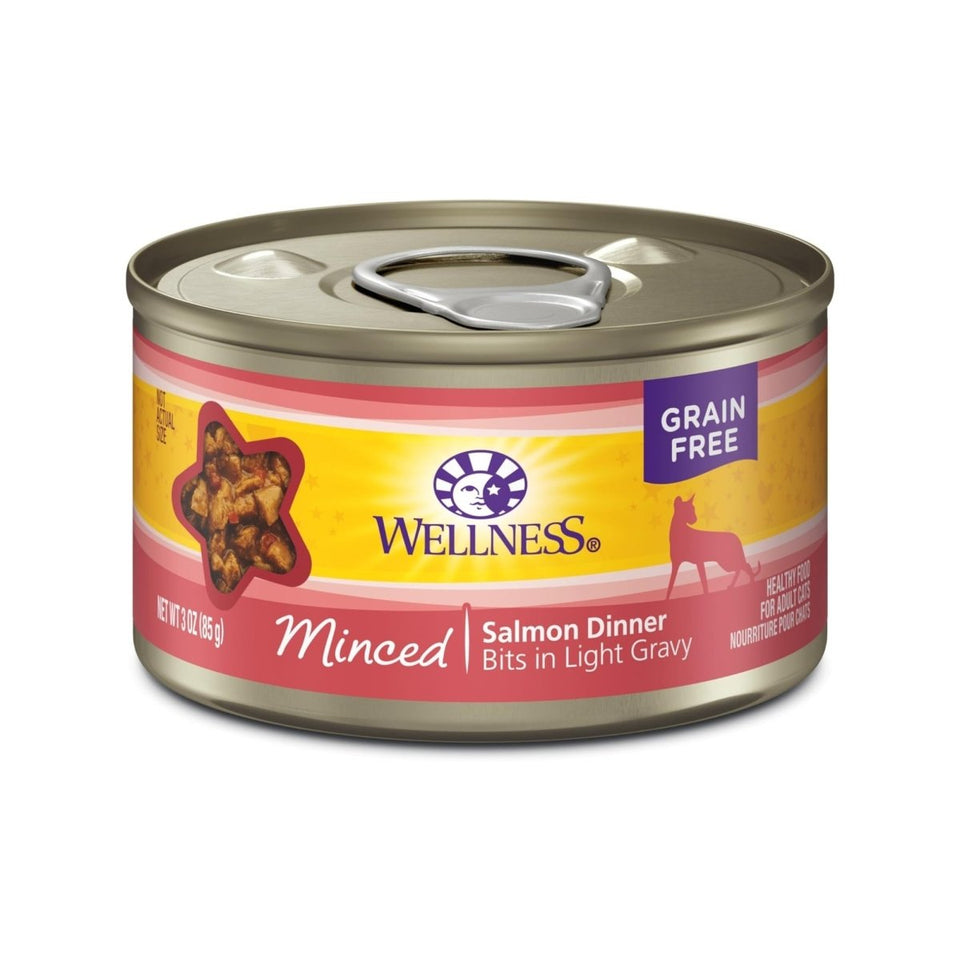 Wellness Complete Health Minced Salmon Wet Cat Food, 3 oz, 24 ct
