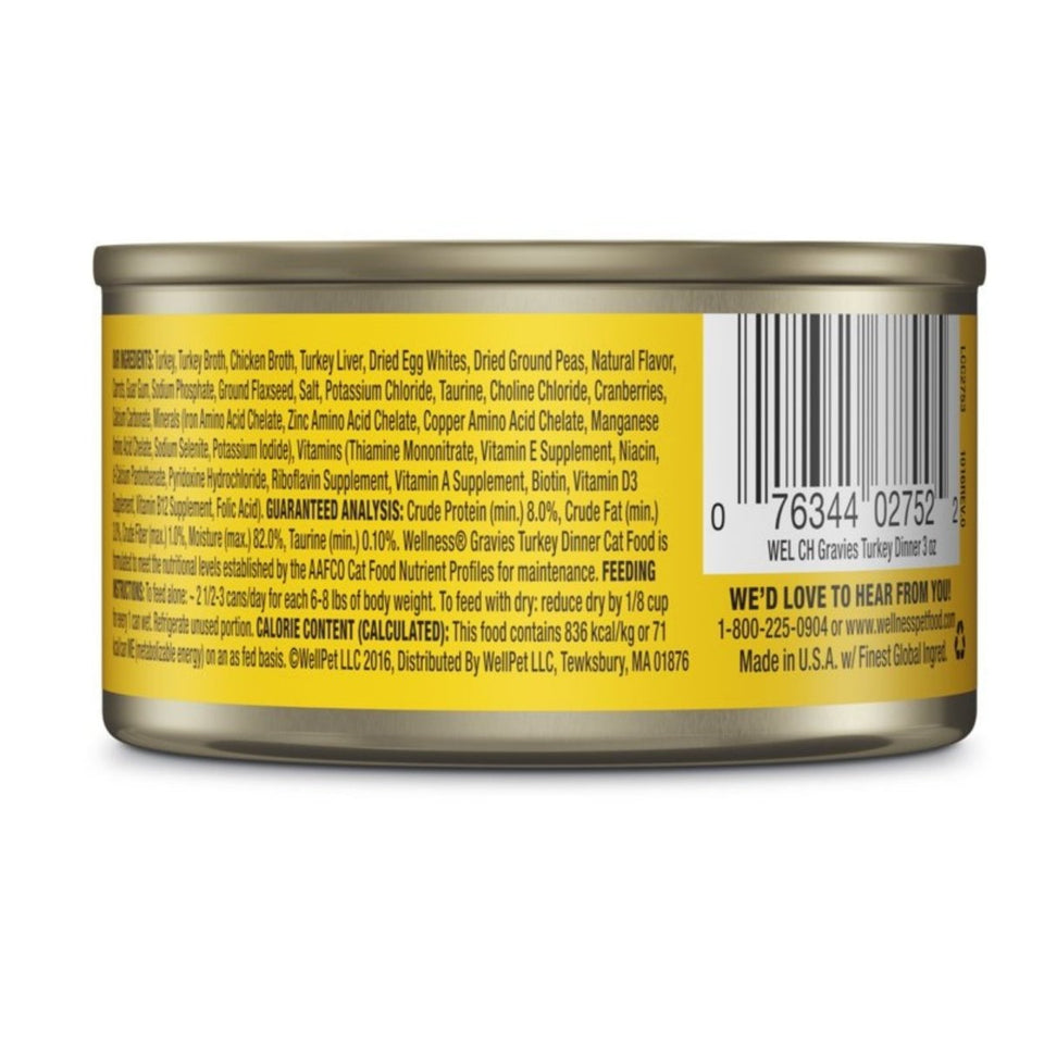 Wellness Complete Health Gravies Turkey Wet Cat Food, 3 oz, 12 ct, view 4