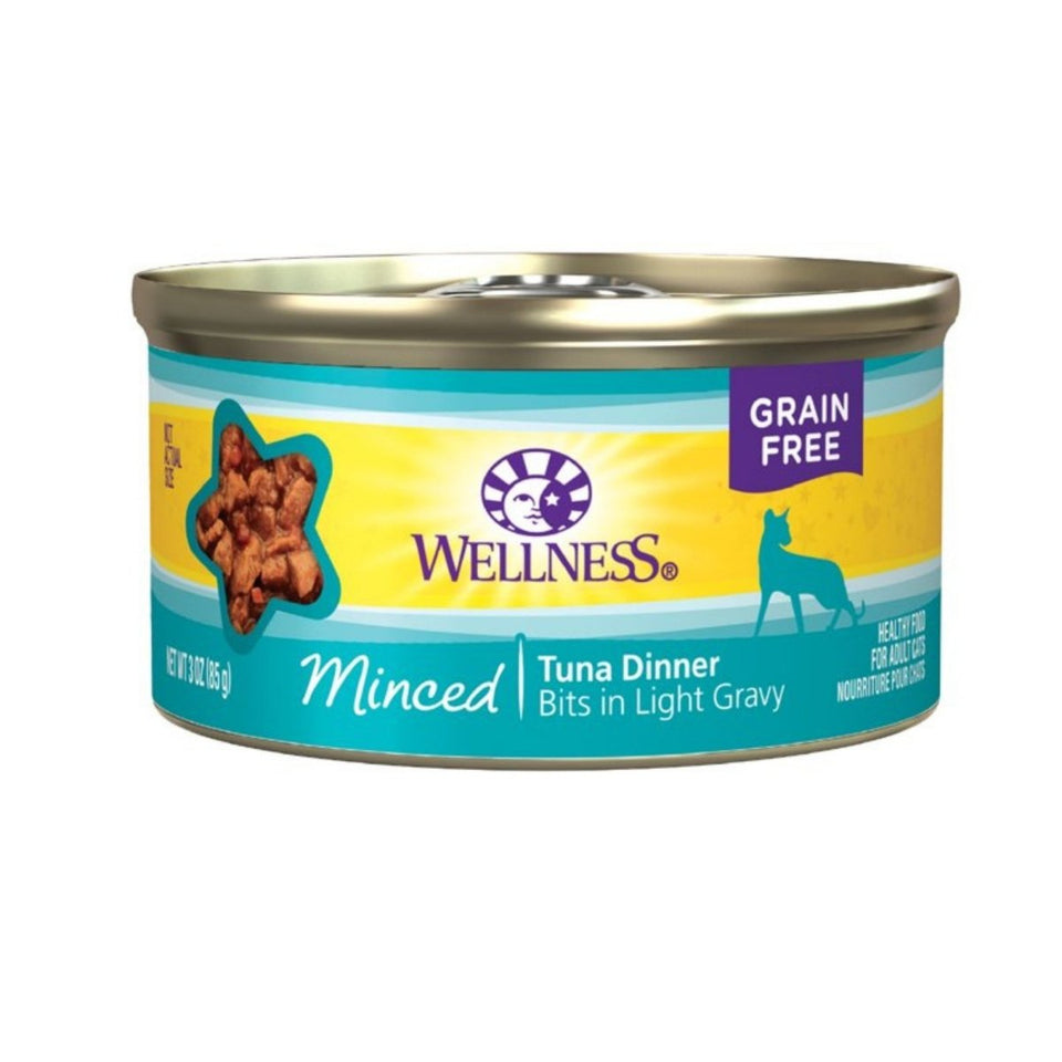 Wellness Complete Health Minced Tuna Dinner Wet Cat Food, 3 oz, 24 ct