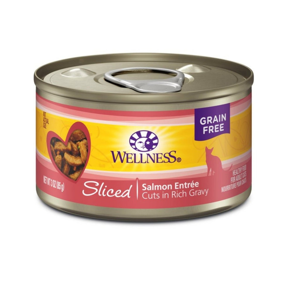 Wellness Complete Health Sliced Salmon Entree Wet Cat Food, 3 oz
